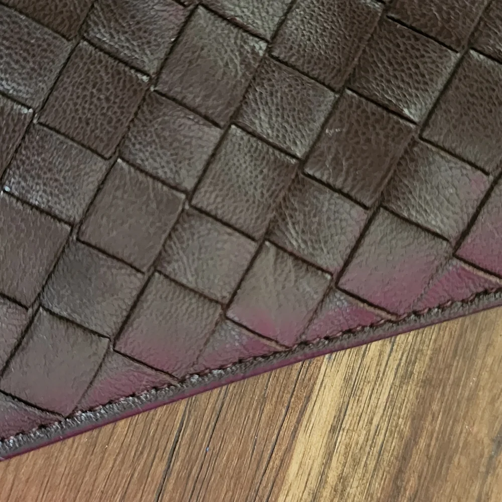 Bottega Veneta Brown Woven Leather Key & Card Holder - Picture 10 of 12